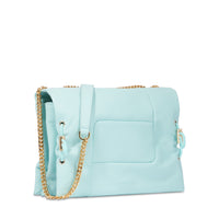 Billie small leather flap bag - Mint