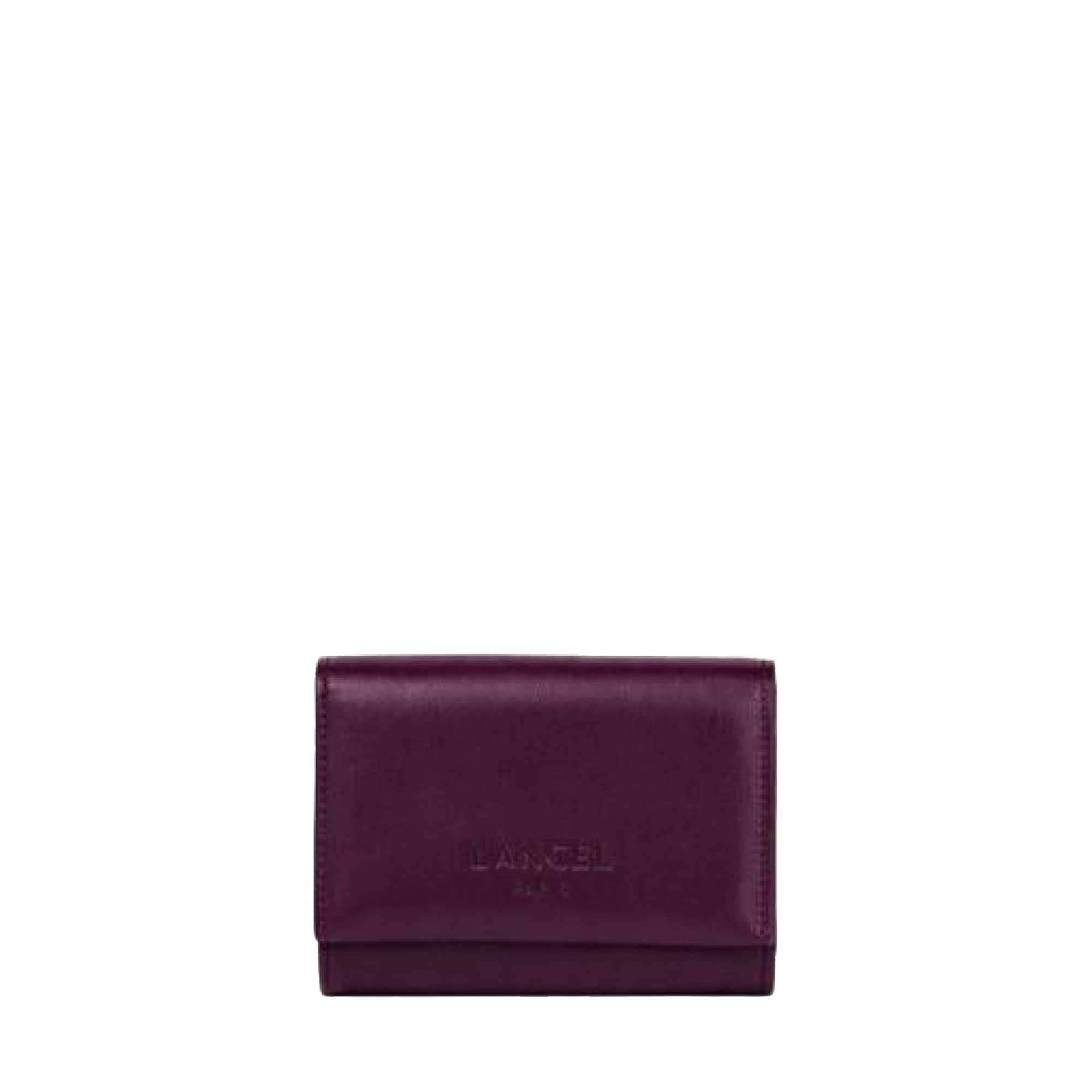 Portefeuille rectangulaire rabat Billie en cuir - Cassis