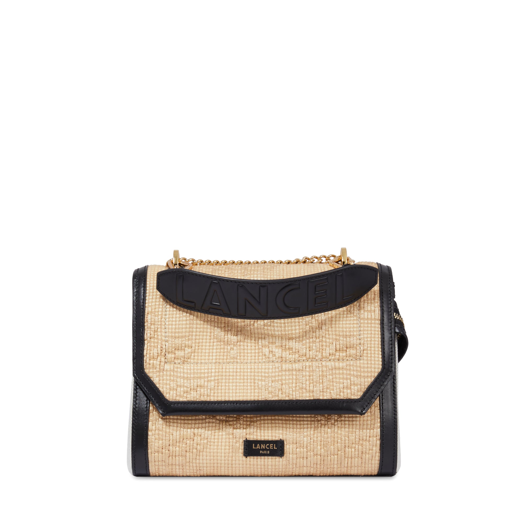 Sac rabat M Ninon en raphia - Naturel & Noir