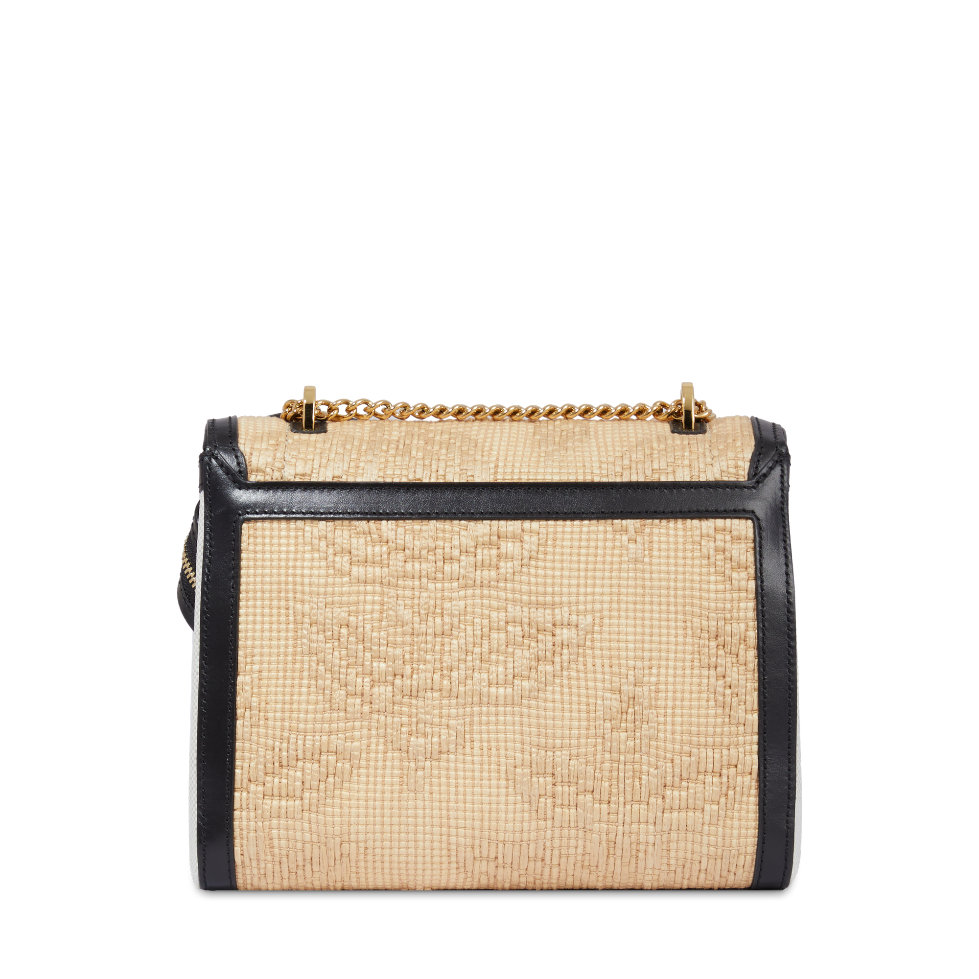 Sac rabat M Ninon en raphia - Naturel & Noir