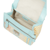 Sac rabat Ninon S en raphia - Multico Menthe