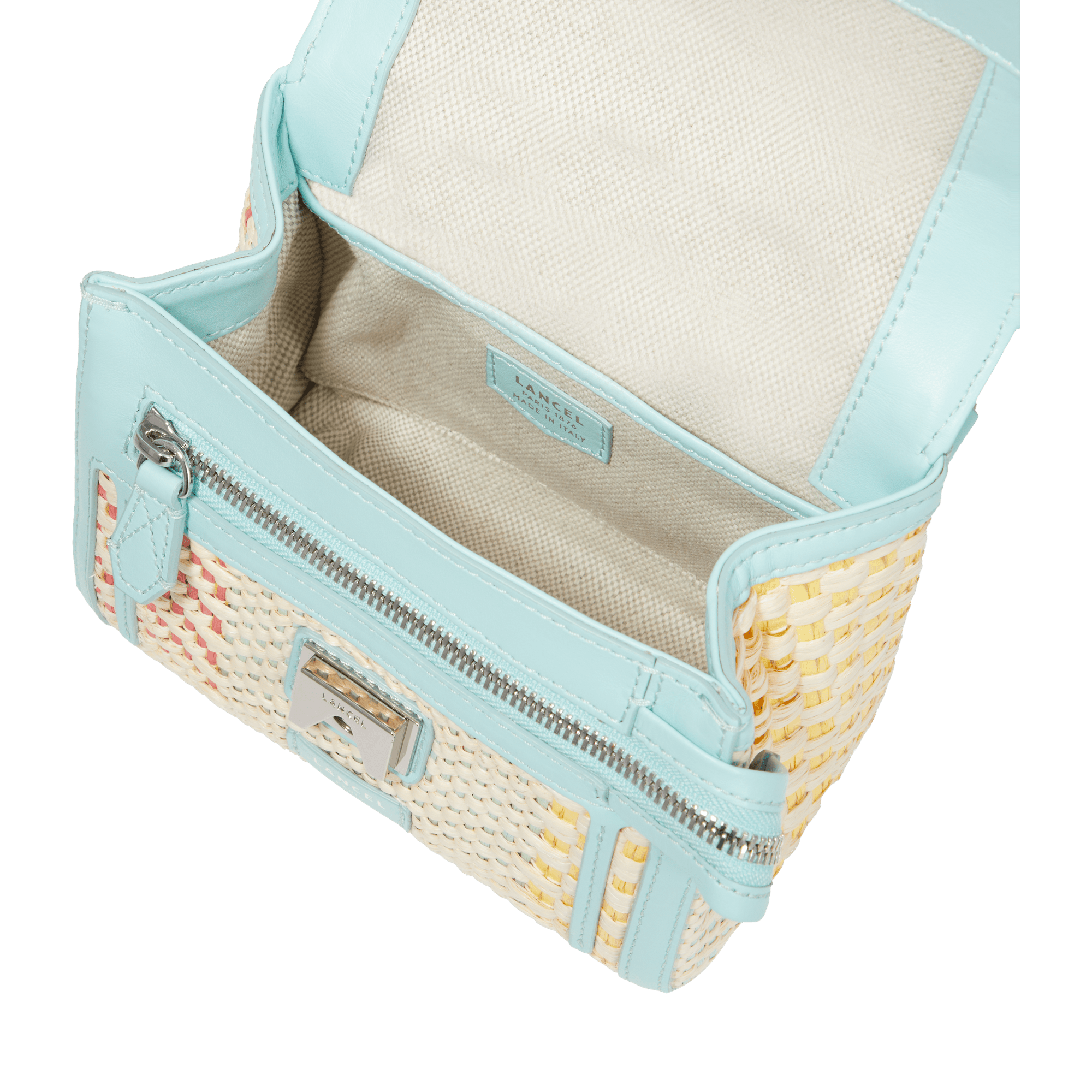 Sac rabat Ninon S en raphia - Multico Menthe