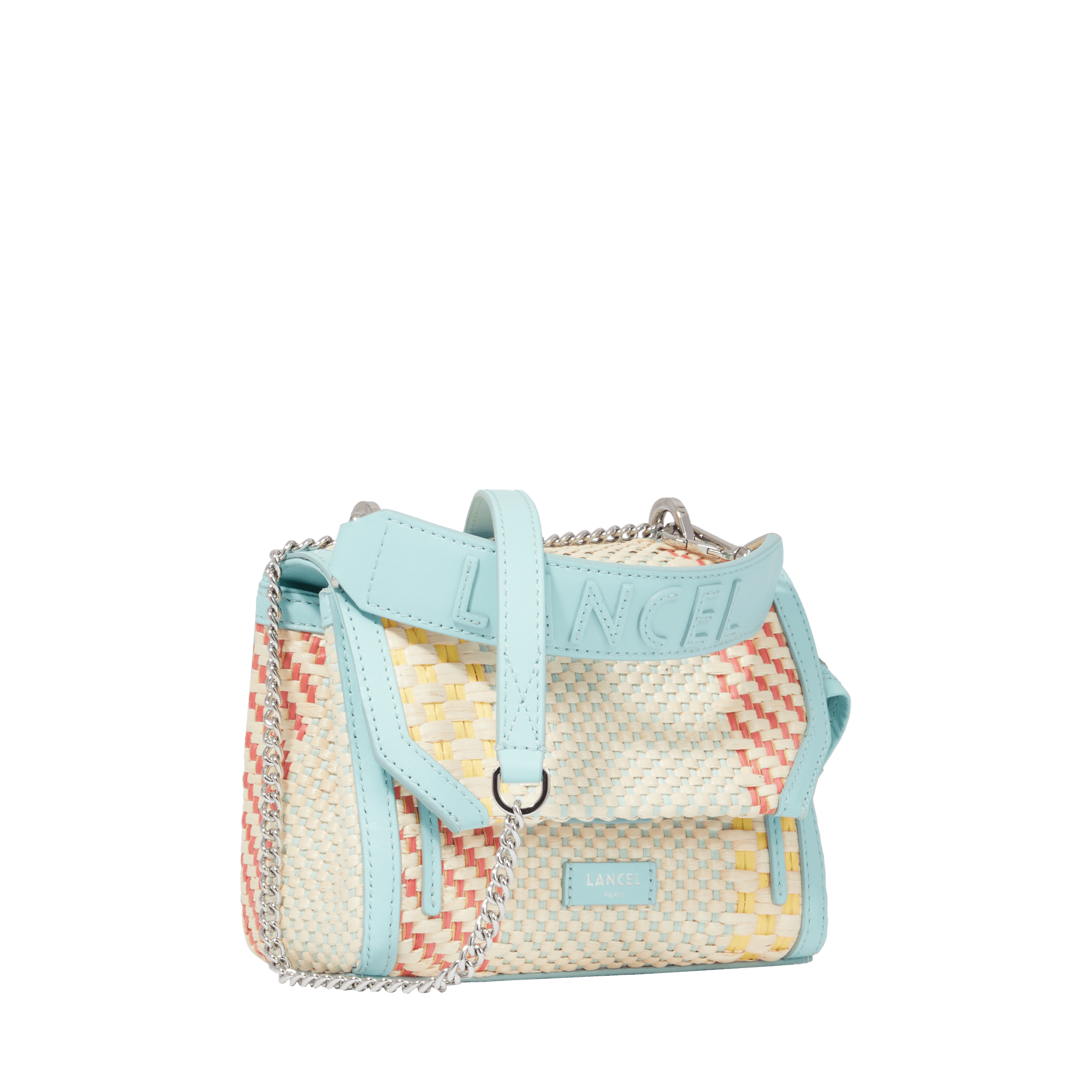 Sac rabat Ninon S en raphia - Multico Menthe