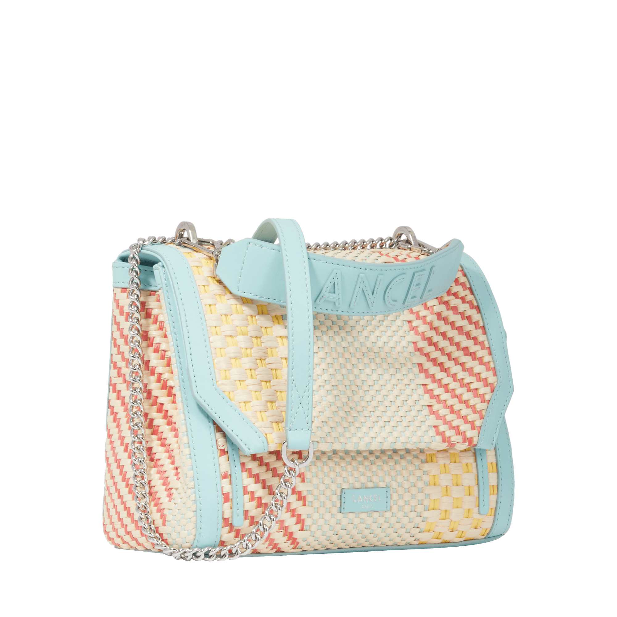 Sac rabat M Ninon en raphia - Multico Menthe