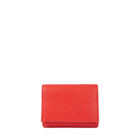 Mini portefeuille rabat Billie en cuir - Tomate