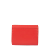 Mini portefeuille rabat Billie en cuir - Tomate