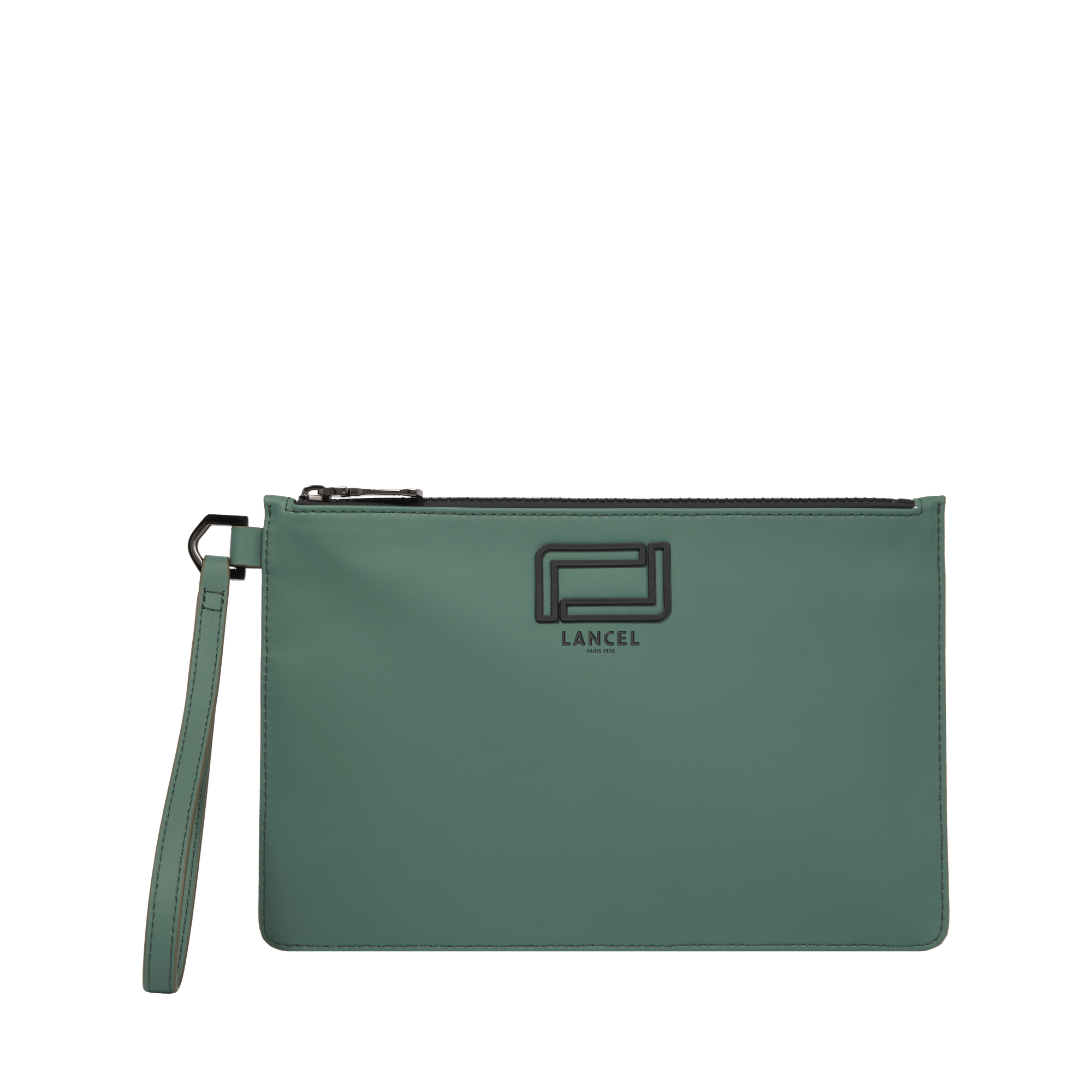 Pochette zippée iPad mini avec dragonne Victor - Jade Fonce