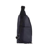 Come shoulder bag in grained leather - Navy Blue