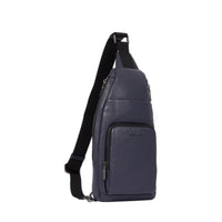 Come shoulder bag in grained leather - Navy Blue