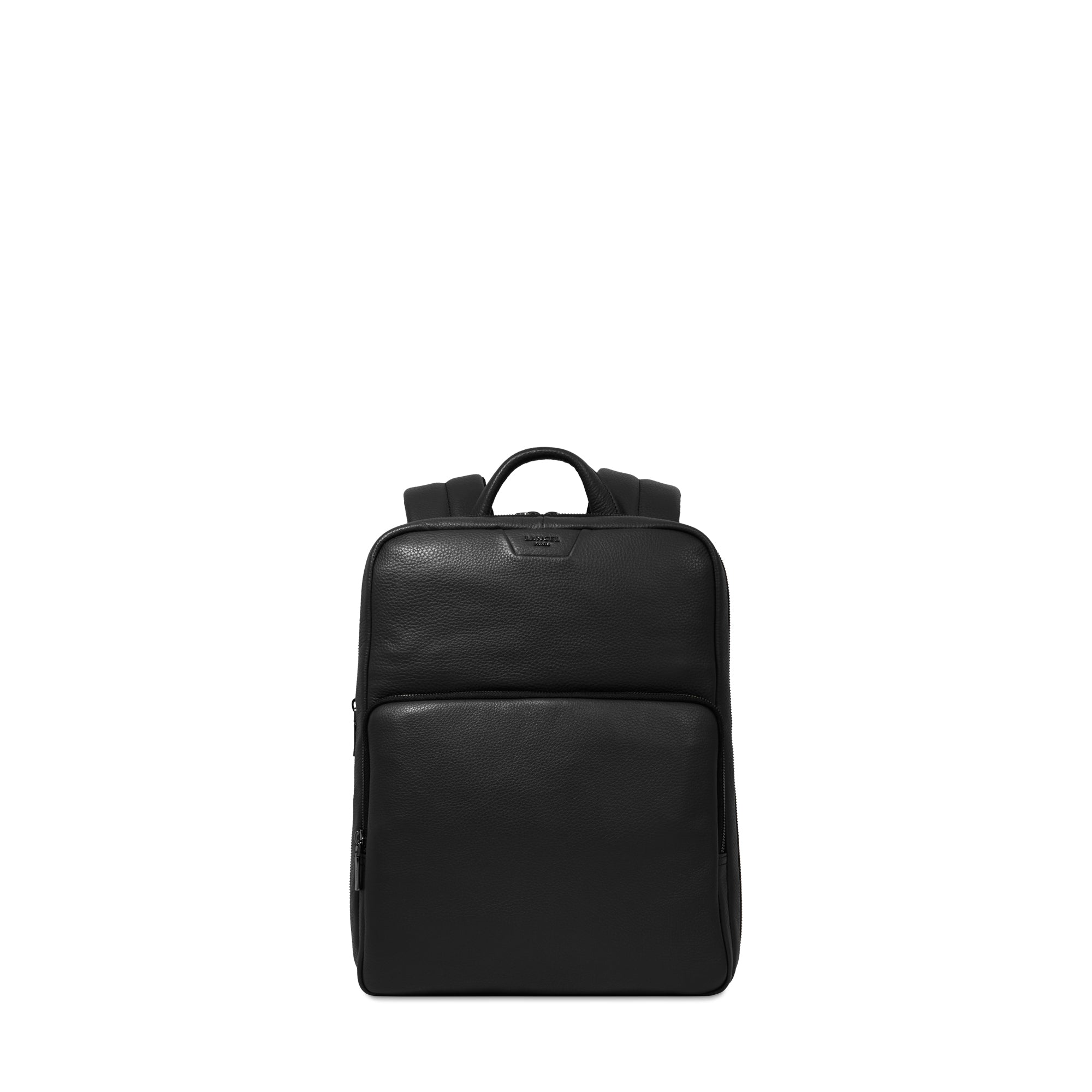 Sac à dos extensible zippé Come en cuir grainé - Noir