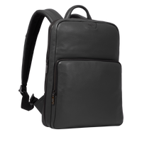 Sac à dos extensible zippé Come en cuir grainé - Noir