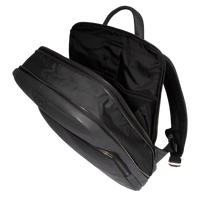 Sac à dos extensible zippé Come en cuir grainé - Noir