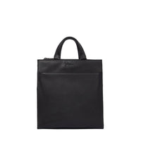 Sac cabas vertical zippé Come en cuir grainé - Noir
