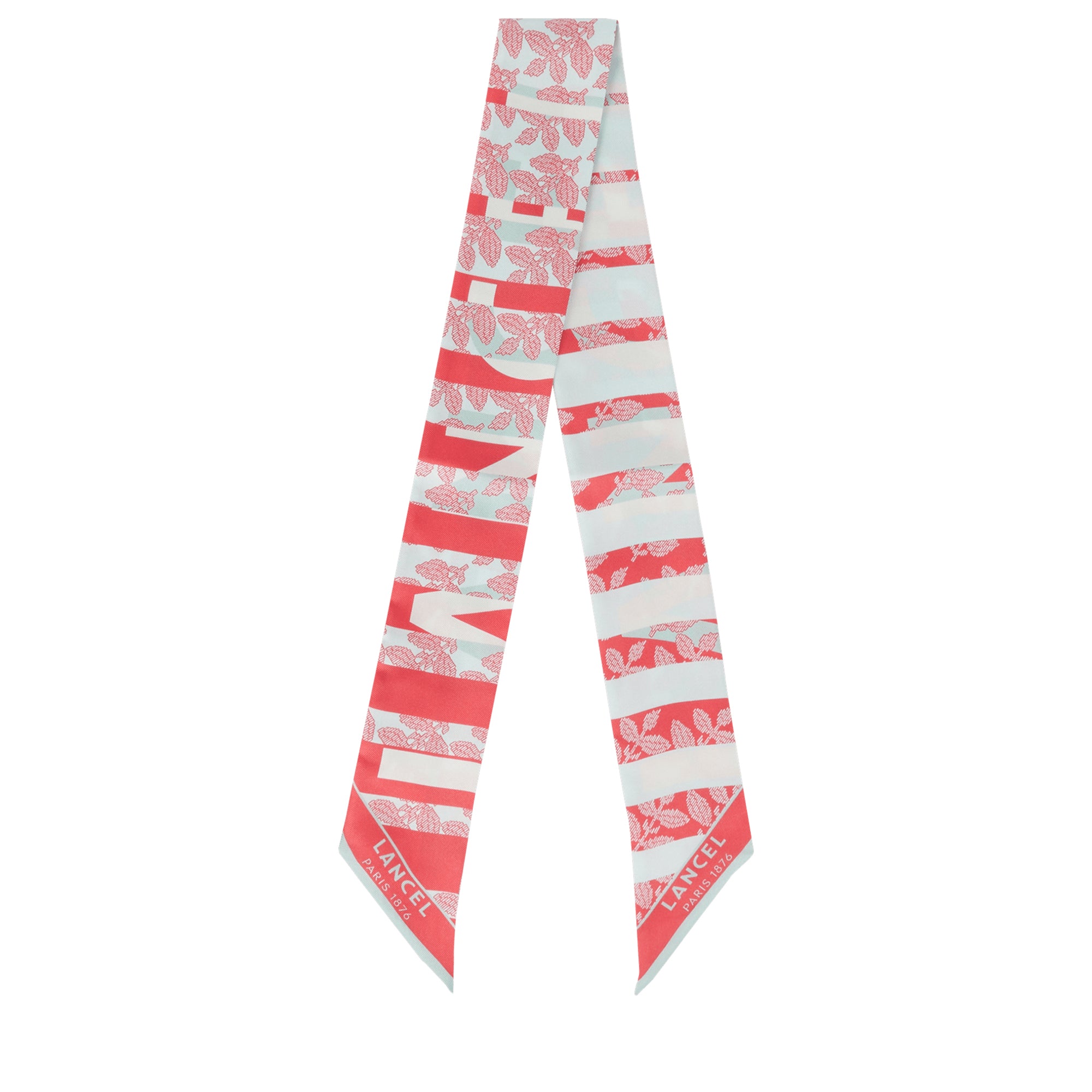 Bandeau à motif horizon en soie - Multico Tomate