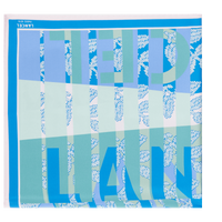 Carré à motif horizon 70 en soie - Multico Majorele