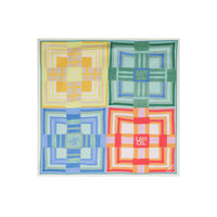 Carré à motif tartan d’été 90 en soie - Multicolore