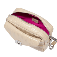 Sac caméra Midi-Minuit en cuir matelassé - Dune