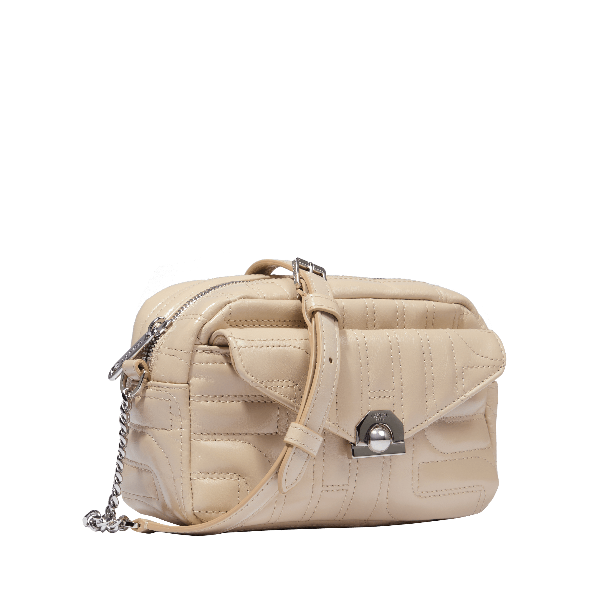Sac caméra Midi-Minuit en cuir matelassé - Dune
