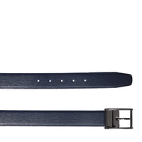 Robin 35 mm reversible and adjustable leather belt - Navy & Black