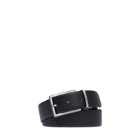 Raphaël 35 mm reversible and adjustable leather belt - Black & Black