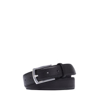 Ceinture Come 30mm ajustable en cuir lisse - Noir