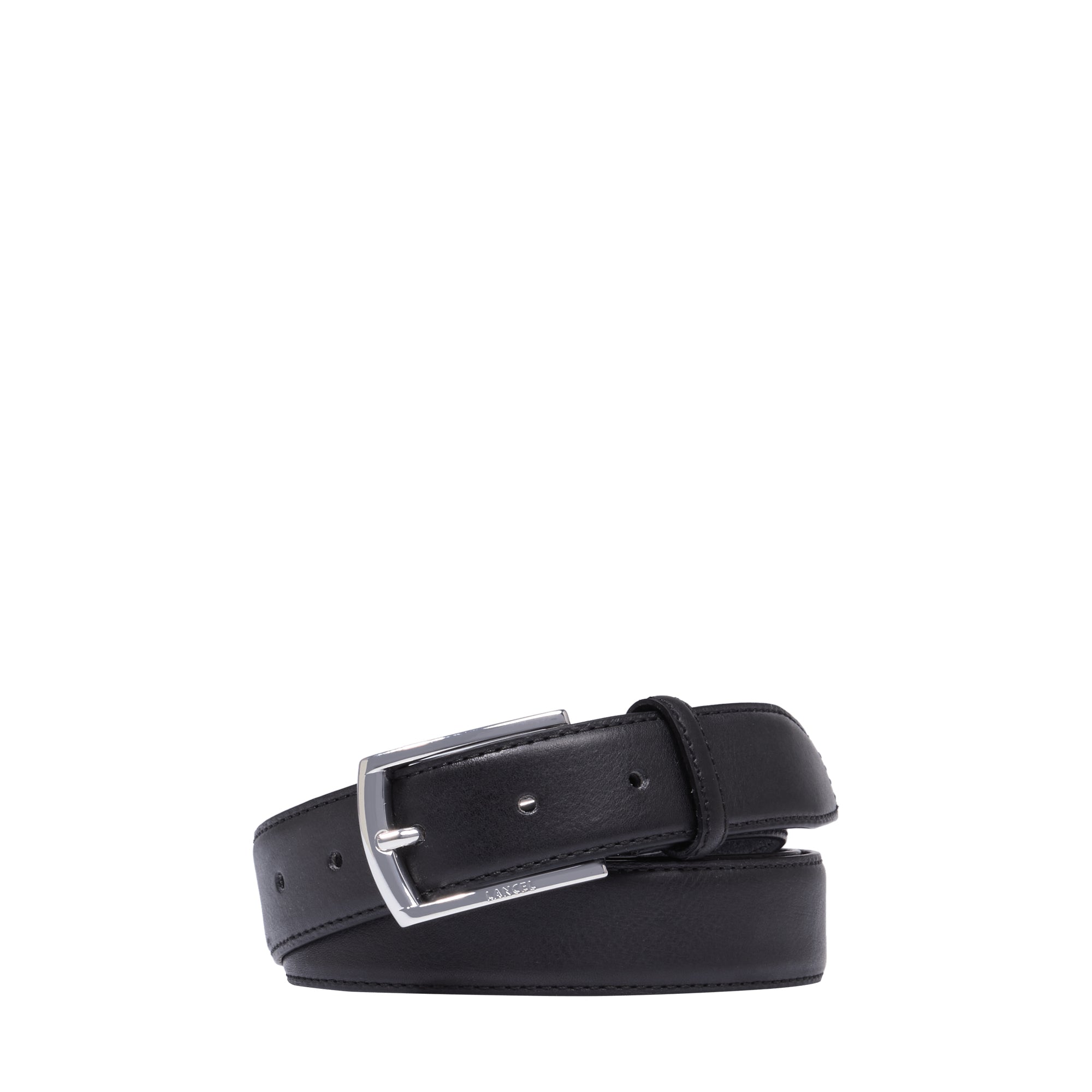 Ceinture Come 30mm ajustable en cuir lisse - Noir