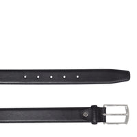 Ceinture Côme ajustable en cuir lisse - Noir