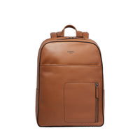15'6 Max leather rucksack - Cognac