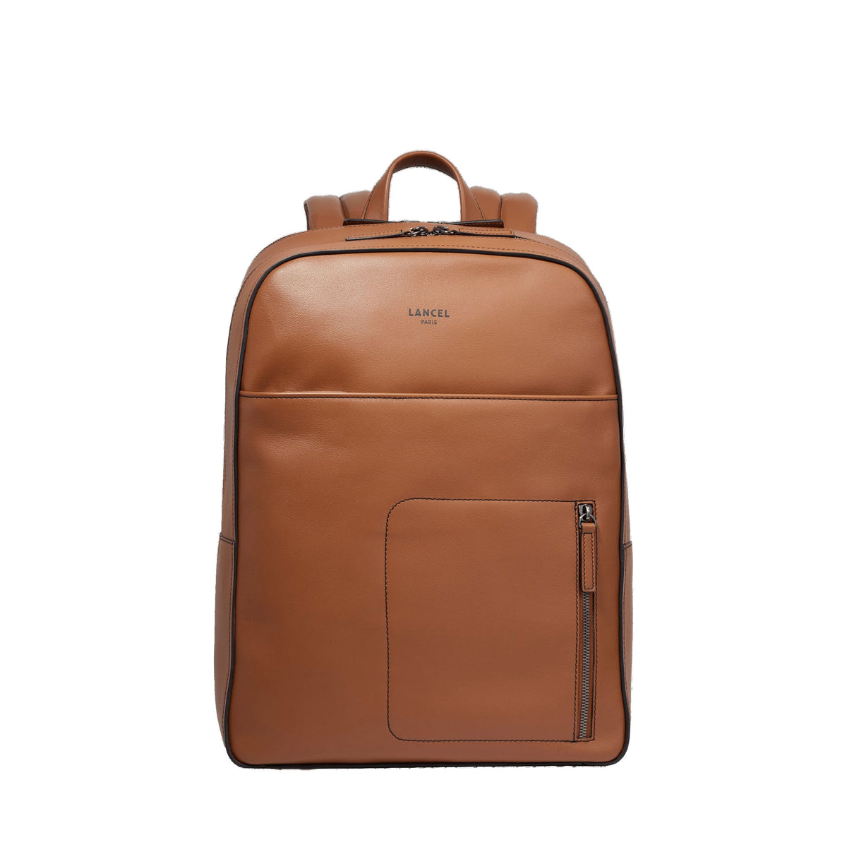 15'6 Max leather rucksack - Cognac