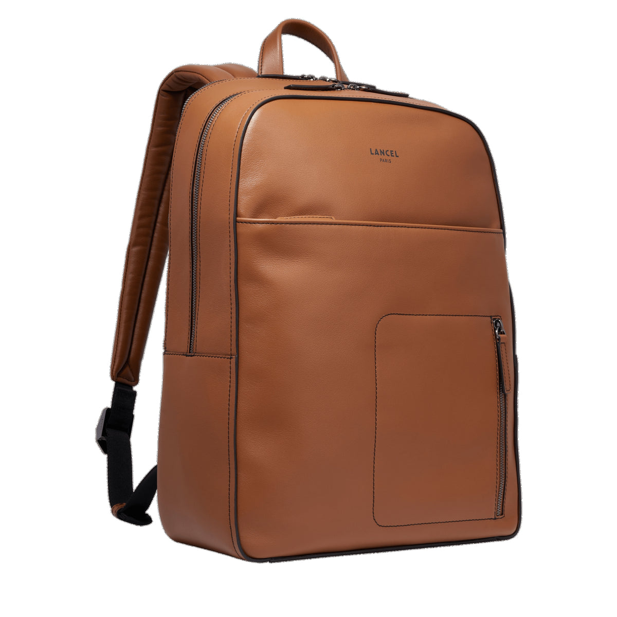 15'6 Max leather rucksack - Cognac