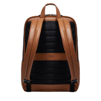 15'6 Max leather rucksack - Cognac