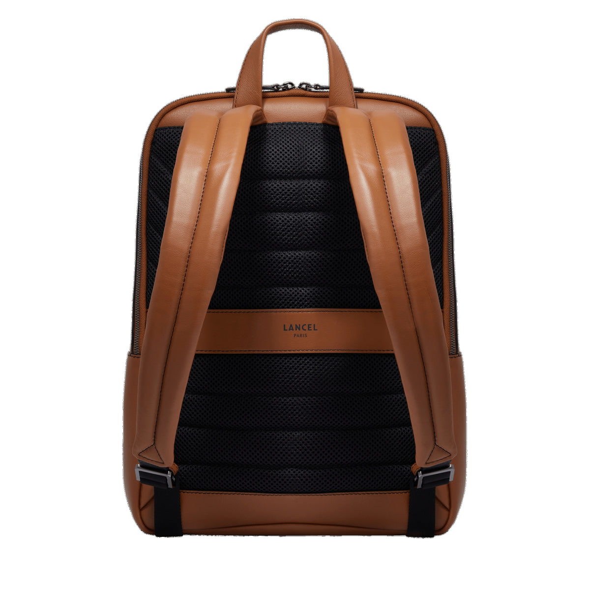 15'6 Max leather rucksack - Cognac