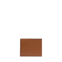 Max 8CC leather flap coin purse - Cognac