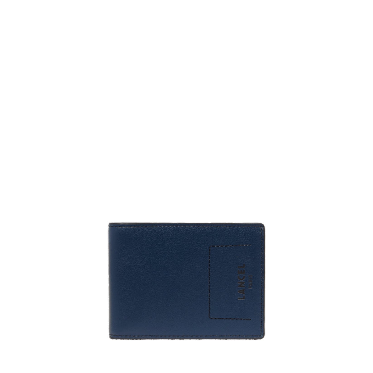 Max 8CC leather flap coin purse - Petrol blue