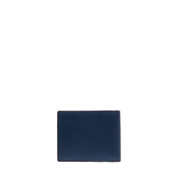 Max 8CC leather flap coin purse - Petrol blue