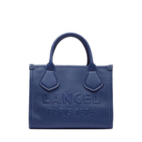 M Day Leather Tote Bag with Zip - Ultramarine