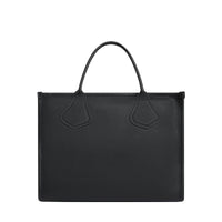 M-Series zipped leather tote bag - Black