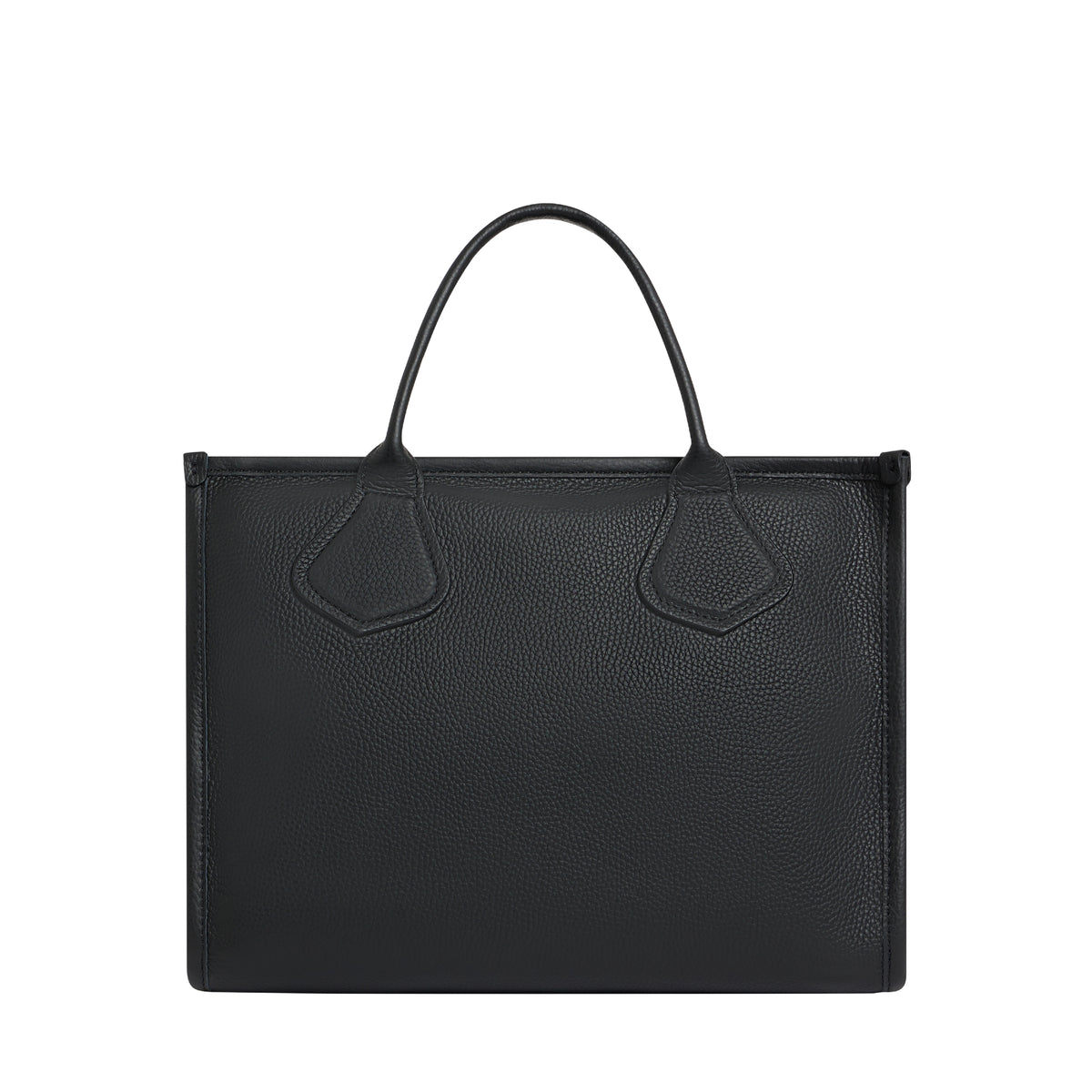 M-Series zipped leather tote bag - Black