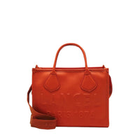 Sac cabas zippé Jour M en cuir grainé - Rouge Baiser