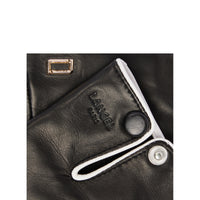 Two-tone leather gloves - Black & White