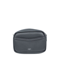 Oblique leather camera bag - Black