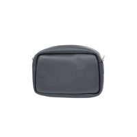 Oblique leather camera bag - Black