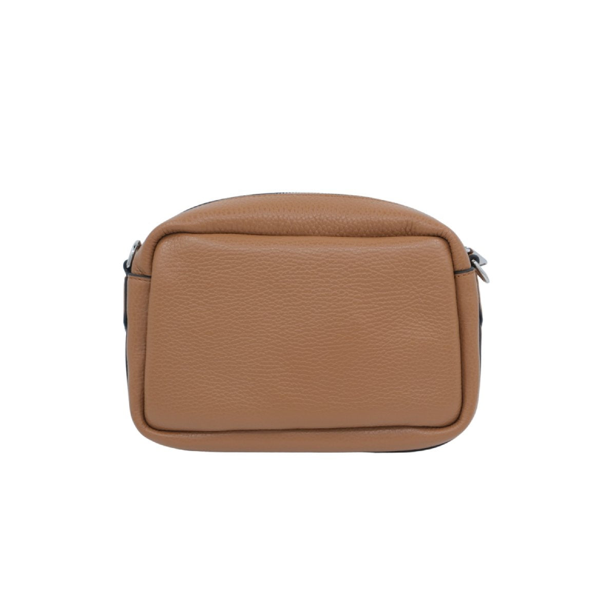 Oblique leather camera bag - Camel