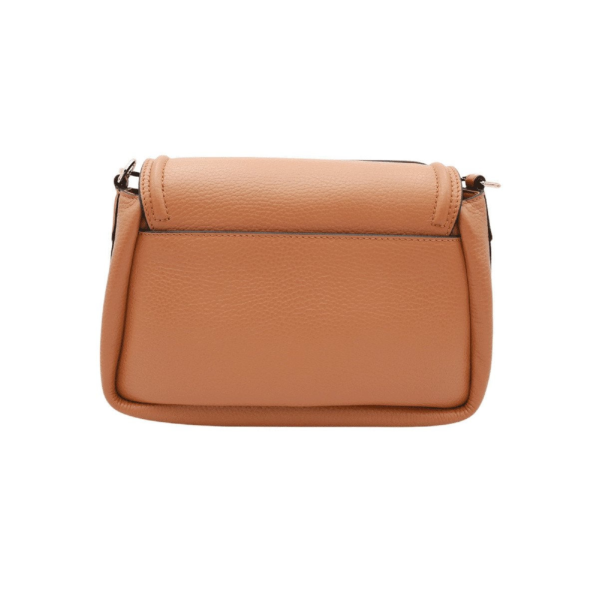M Oblique leather flap bag - Camel