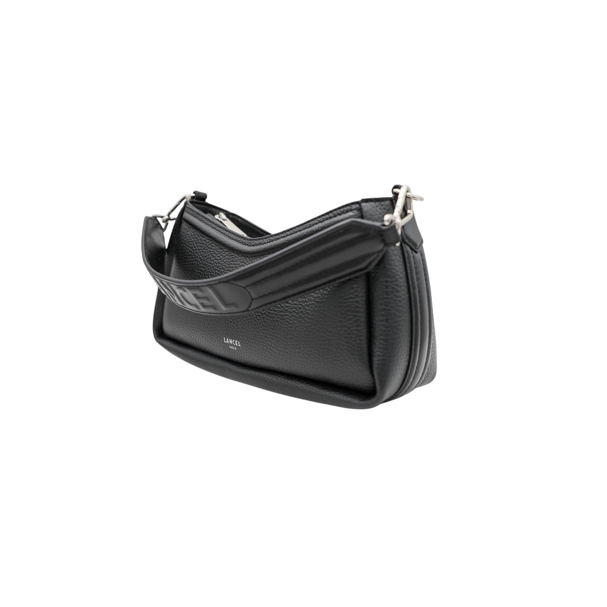 S Oblique leather hobo bag - Black