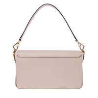 Sac rabat Angèle M en cuir lisse - Rose Quartz