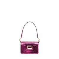 Mini sac rabat Angèle en python - Fuchsia