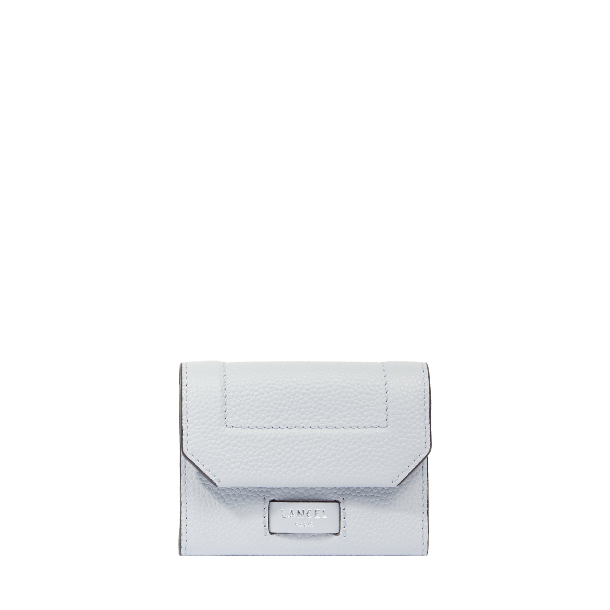 Mini portefeuille rabat Ninon en cuir grainé - Opaline