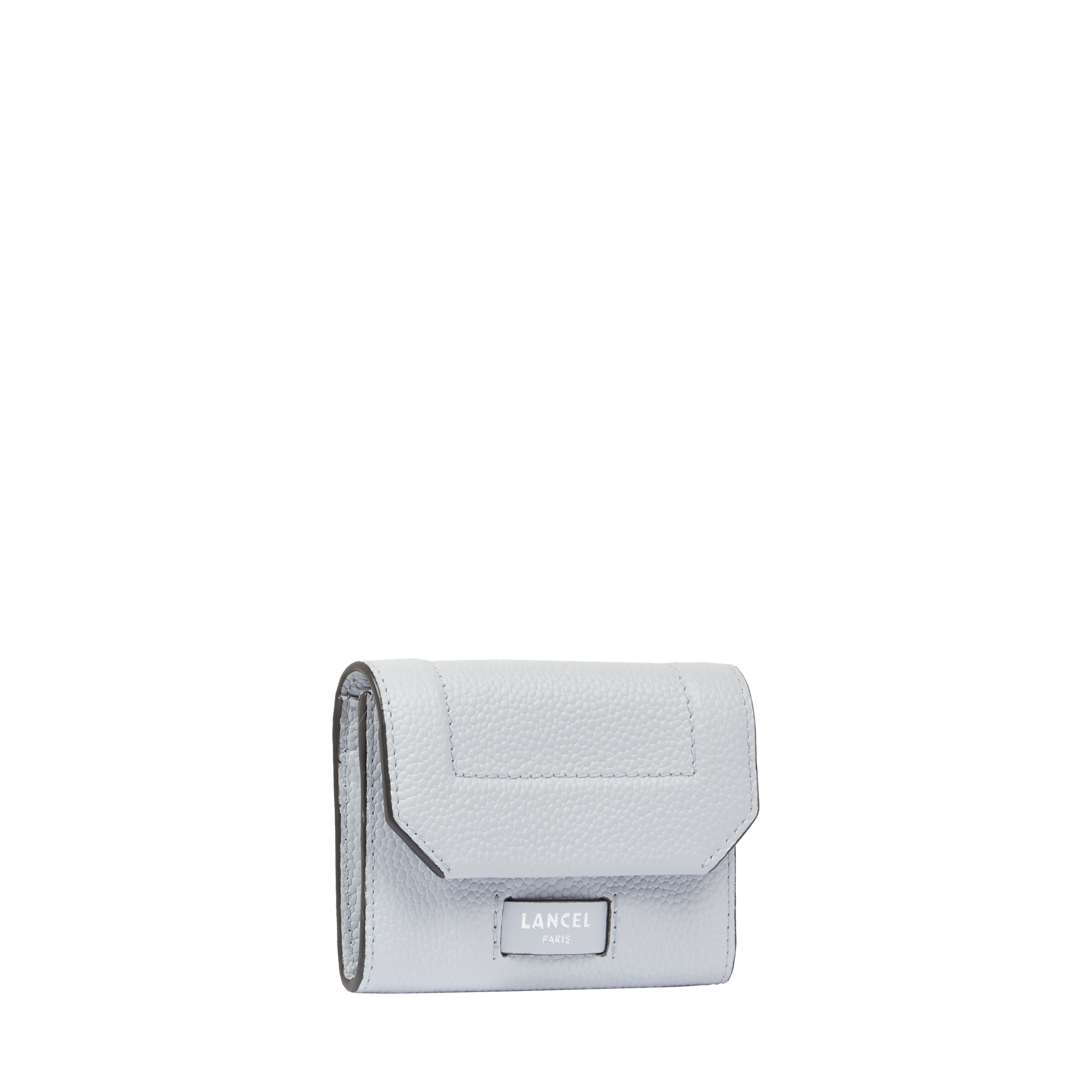 Mini portefeuille rabat Ninon en cuir grainé - Opaline