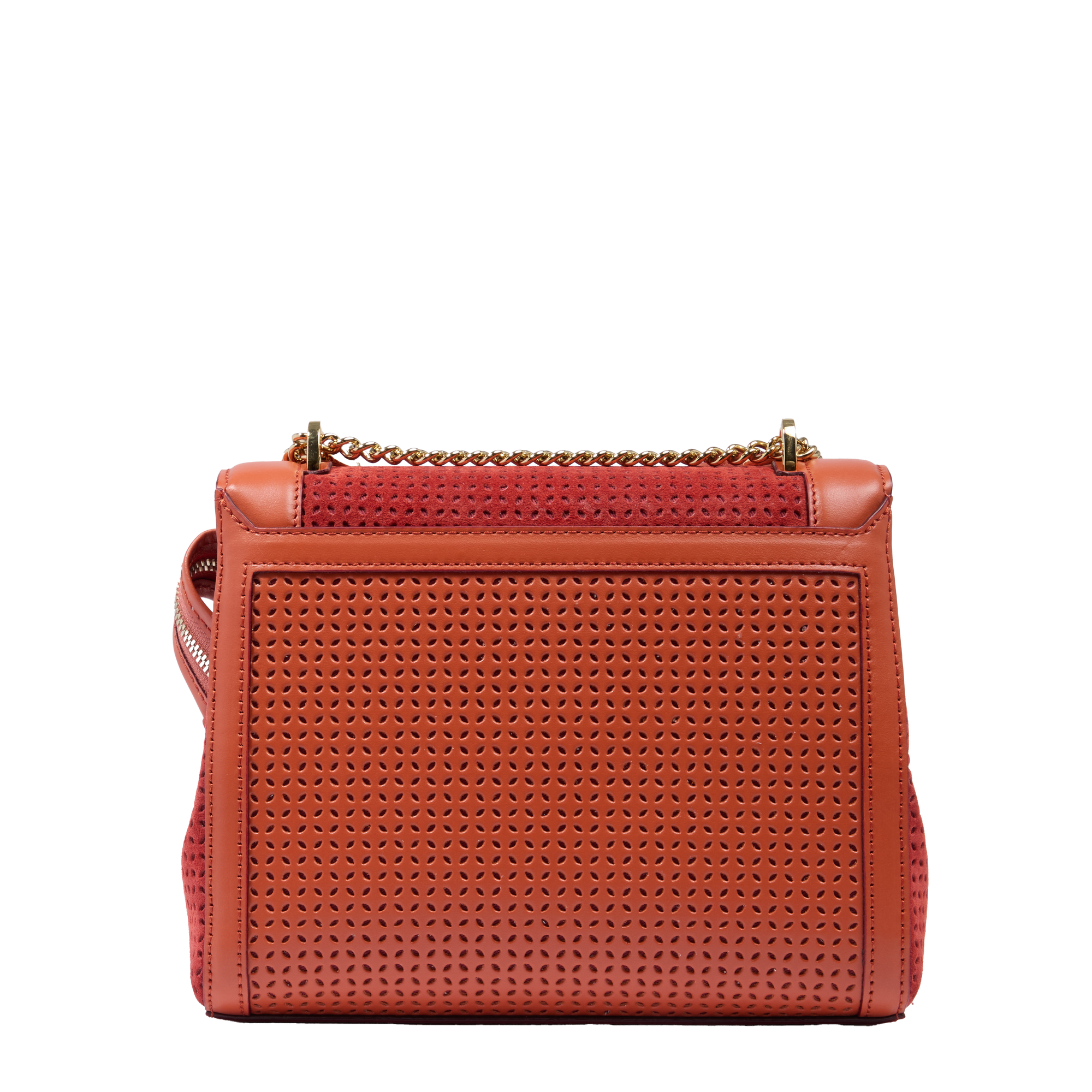 Sac rabat M Ninon en cuir lisse - Vermeil